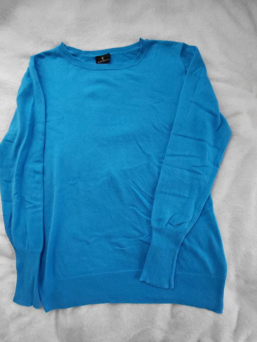 Vintage Worthington Women's Crewneck Sweater - Vivid Blue M Exc
